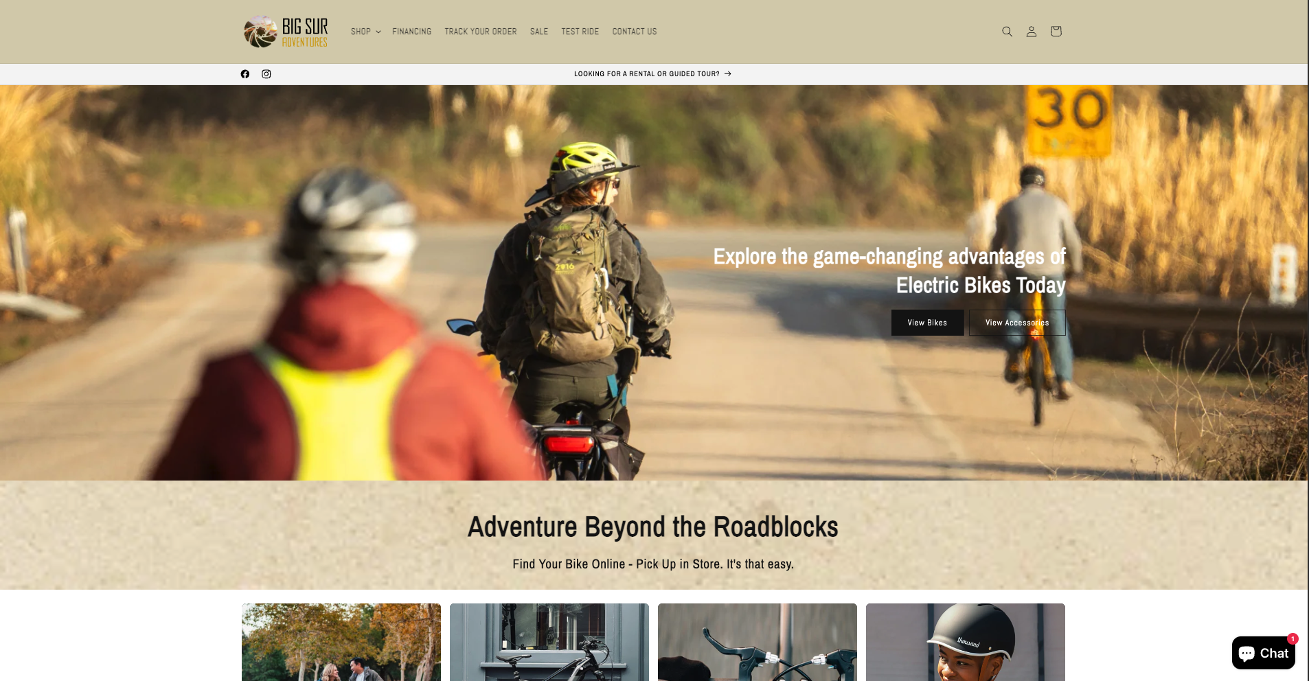 Big Sur Adventures website screenshot